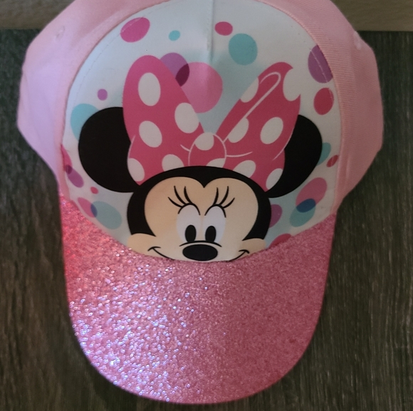 DISNEY MINNIE MOUSE GIRLS GLITTERY BASEBALL CAP HAT One size, adjustable - Picture 4 of 7